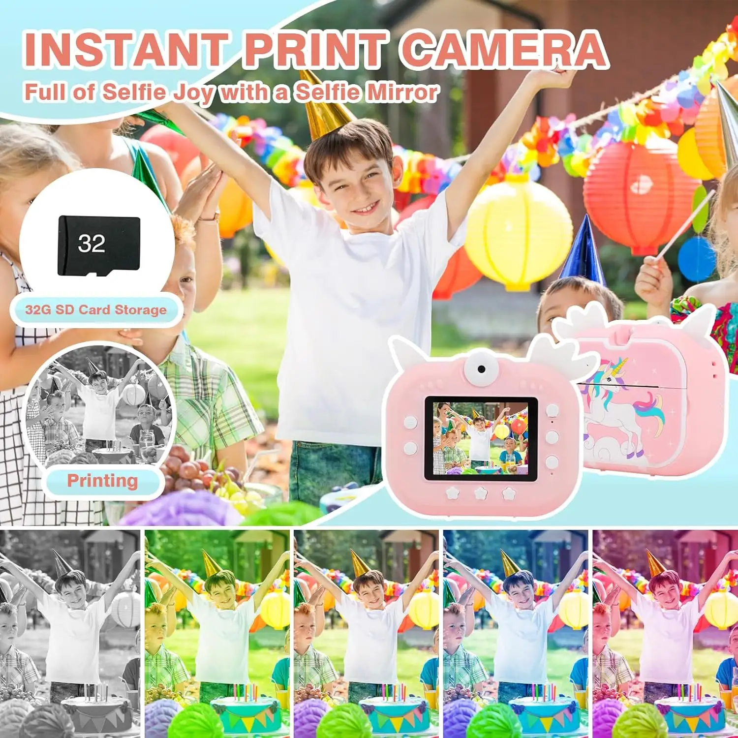 KIDS UNICORN INSTANT PRINT KAM