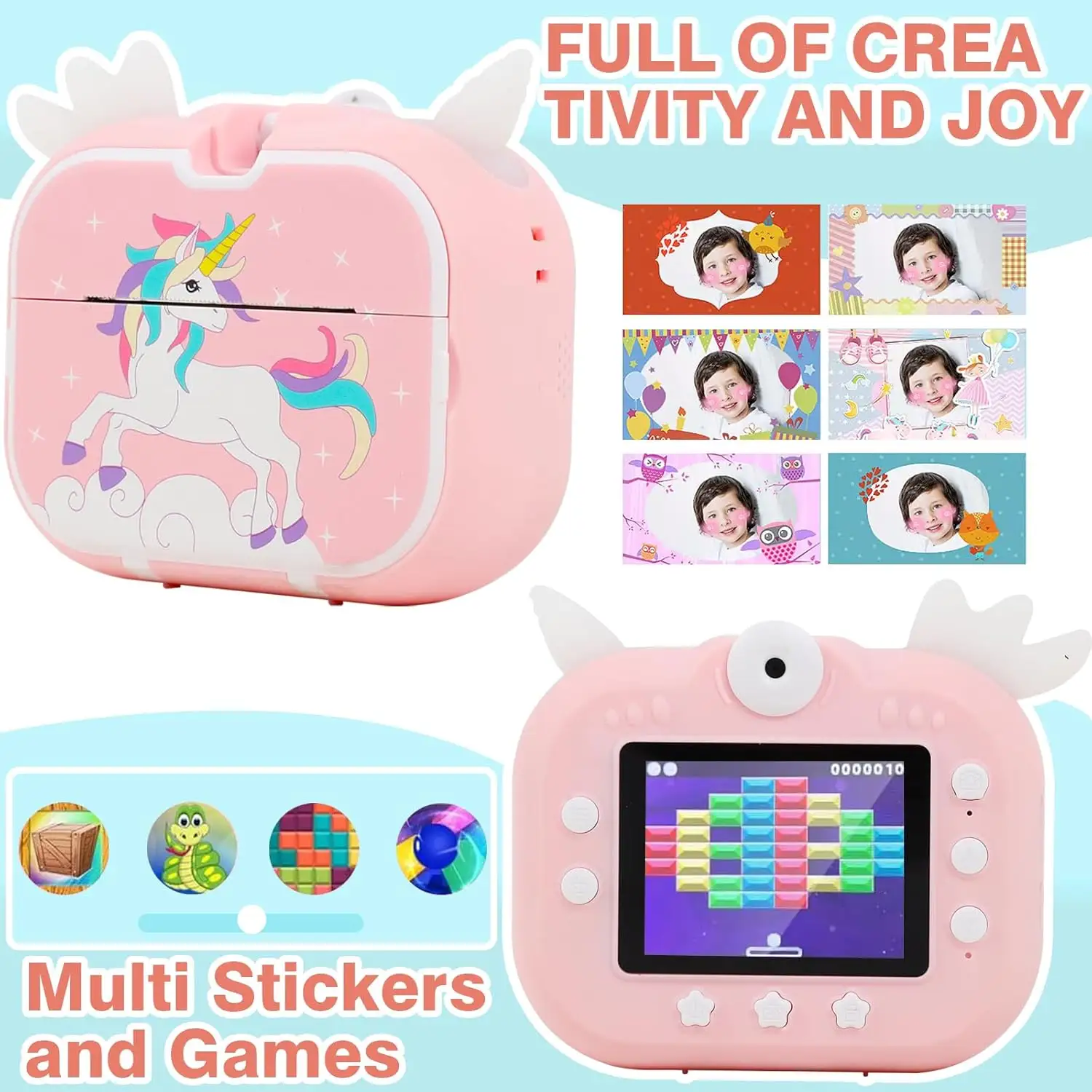 KIDS UNICORN INSTANT PRINT KAM